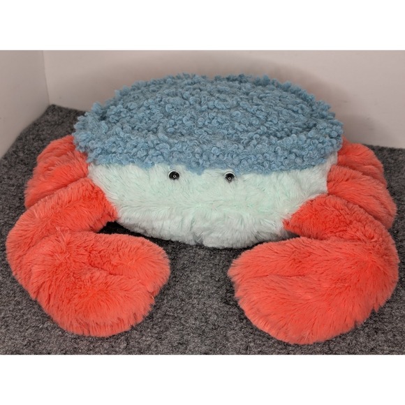 manhattan toy Other - Manhattan Toy Co Sheldon Crab Coral Orange & Blue Plush Ocean Sea Kid Decor 11"